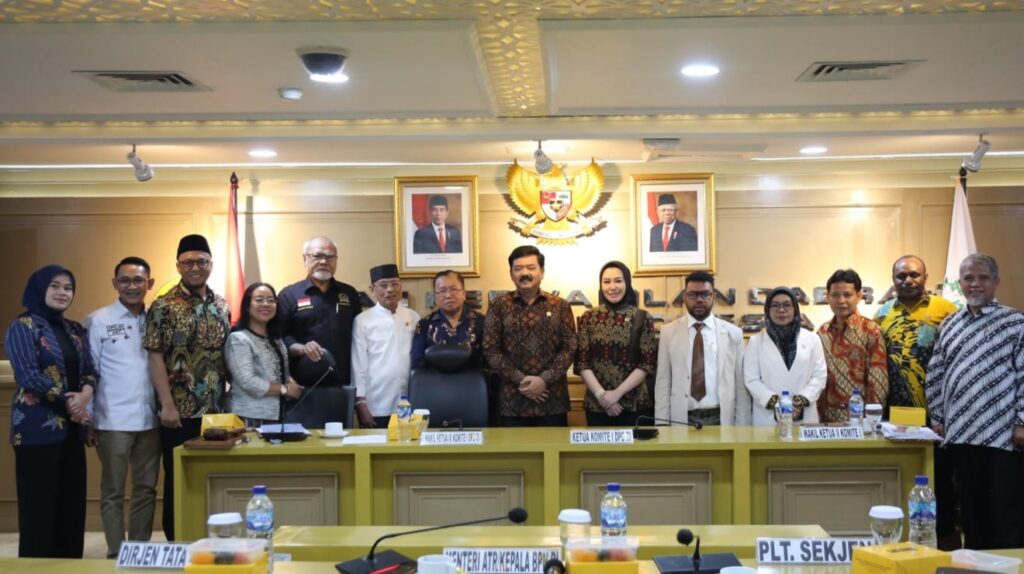 Komisi I DPD RI bersama Menteri ATR/Kepala BPN Hadi Tjahjanto