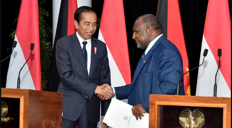 Ilustrasi. Pertemuan Presiden Joko Widodo & PM Papua Nugini James Marape (.inet)