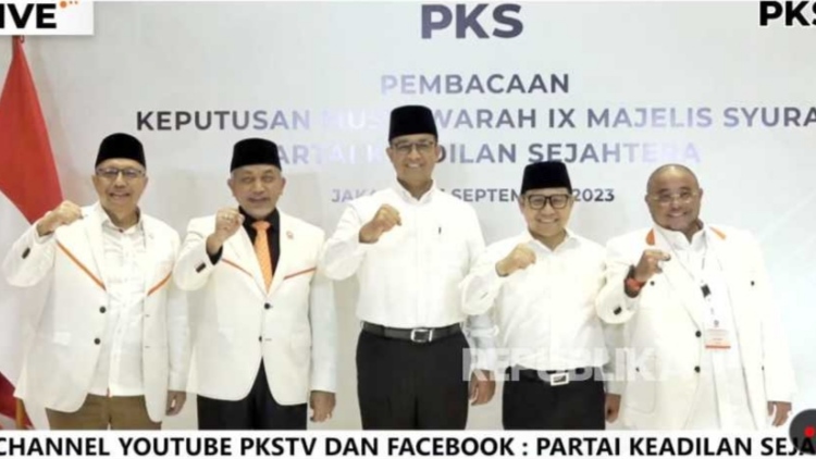 Dok Tangkapan layar PKS resmi mengusung pasangan Anies Rasyid Baswedan-Abdul Muhaimin Iskandar di Kantor DPP PK, Jakarta, Jumat (15/9/2023) malam