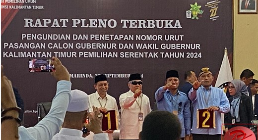 Pasangan Isran Noor-Hadi Mulyadi dan pasangan Rudy Masud-Seno Aji