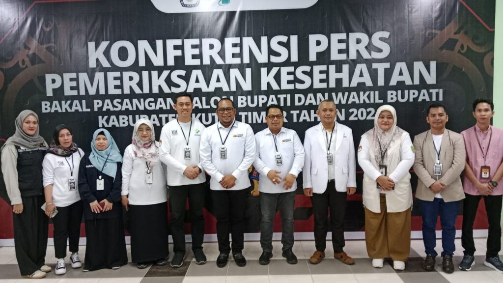 KPU Kutim saat menggelar test Kesehatan di RSUD Kudungga, Minggu (1/9/2024)