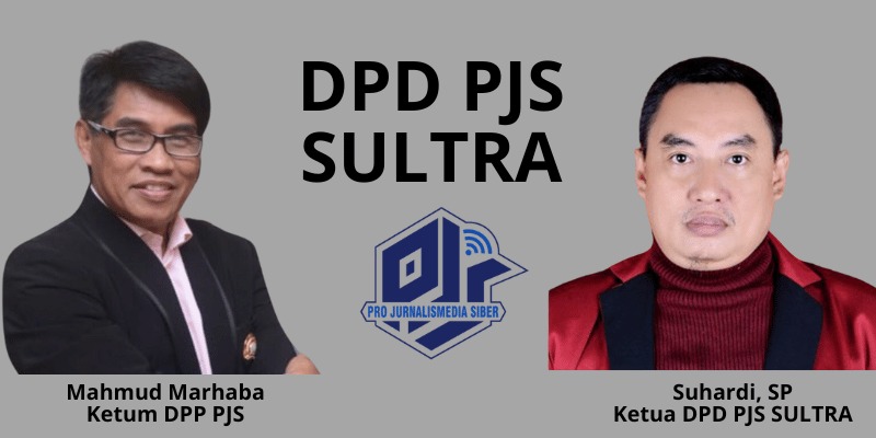 Ketum DPP PJS Mahmud Marhaba bersama Ketua DPD PJS Sultra Suhardi, SP. (Foto: eksklusif-PJS)