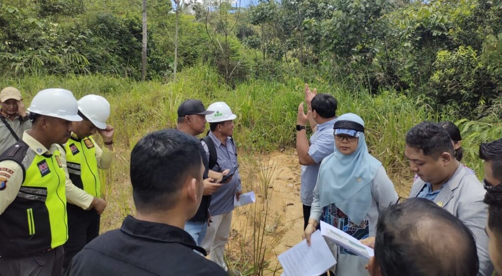 Pemeriksaan setempat (PS) di lokasi pertambangan PT Berau Coal di Tumbit Melayu, Kecamatan Teluk Bayur, Kamis (10/4/2025)